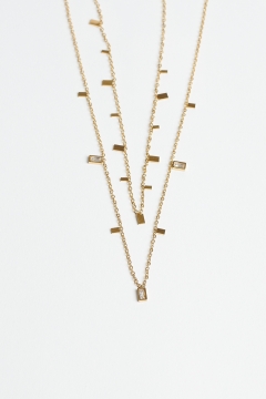 Necklace Gold Tear Drop Charms 2-Piece